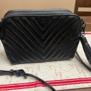 Aldo Black Chevron Crossbody Bag
